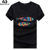 Dec'ple 5XL Men O-neck T shirt 2017 Summer fashion Printed pattern mens slim t shirt Plus size casual cotton t shirt men for boy