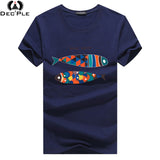 Dec'ple 5XL Men O-neck T shirt 2017 Summer fashion Printed pattern mens slim t shirt Plus size casual cotton t shirt men for boy