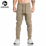HZIJUE 2017 New Gyms Mens Joggers Skinny Sweat Pants Embroidery Tights Sweatpants For Men Side Zipper Sheer Trouser pant