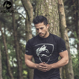 2017 Summer New mens gyms T shirt Crossfit Fitness Bodybuilding Fashion Male Short cotton clothing Brand Tee Tops