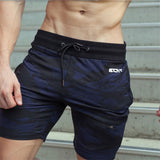 2017 Mens Fitness Bodybuilding camouflage Brand Zipper Patchwork Sweatpants gyms men Summer Fashion leisure Joggers Shorts