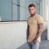 2018 Summer T shirt Gyms Fitness Shirts Crossfit Bodybuilding Slim Fashion Leisure Male Short Sleeves Cotton Clothing Tees Tops