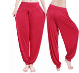 New Women Casual Harem Pants High Waist Dance Pants Woman Fashion Wide Leg Loose Trousers Bloomers Pants Womens Plus Size